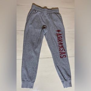 Champion University of Arkansas Razorbacks Sweatpants Size Medium Color Gray